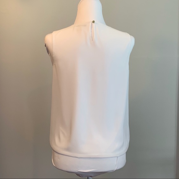 Calvin Klein sleeveless blouse.  Suit separate.  Pairs well with any suit. - Picture 3 of 5